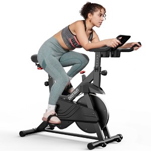 Deerrun Magnetic Resistance Stationary Bikes 32-Level Exercise Bike with Pad Mount, LCD Monitor (Black&Red) - 1 of 4