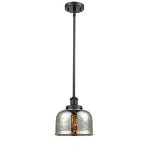 Bell - 1 Light Stem Hung Mini Pendant In Industrial Style-10 Inches Tall and 8 Inches Wide - 1 of 1