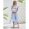 LXT- Women's Off Shoulder Split A Line Casual Maxi Dress - 2 of 4