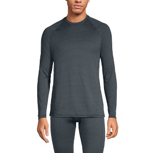 Lands' End Men's Long Sleeve Crew Neck Expedition Thermaskin Long Underwear Top - 1 of 4