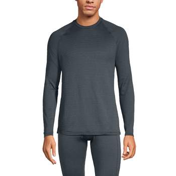 Lands' End Men's Long Sleeve Crew Neck Expedition Thermaskin Long Underwear Top