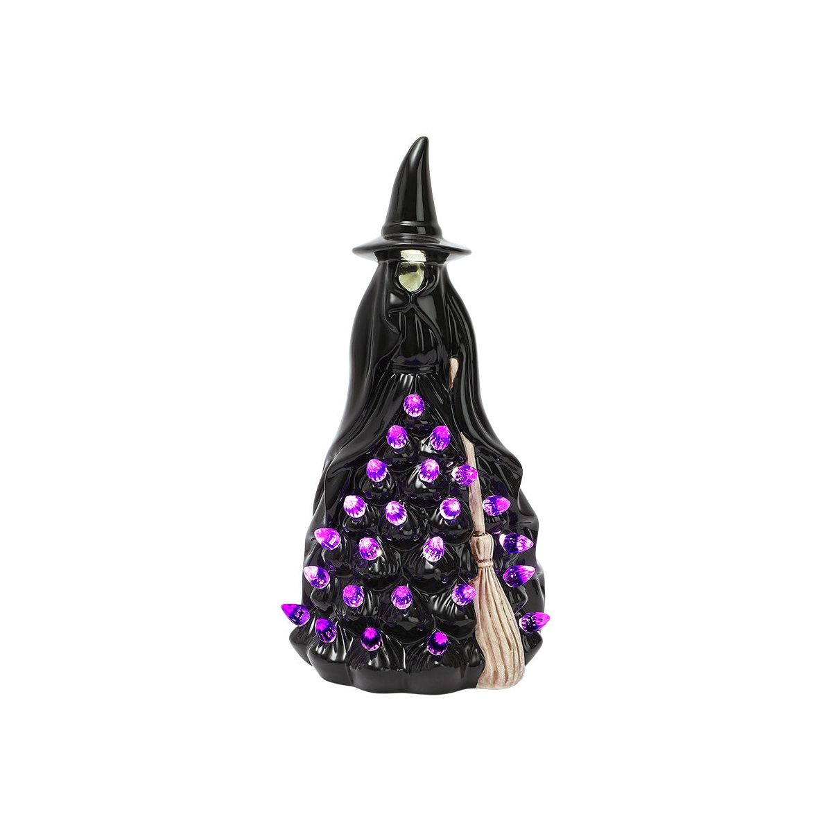 The Lakeside Collection Halloween Witch Or Spirit LED Lighted Ceramic Tabletop Decor - - thumbnail 5