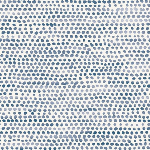 Tempaper Moire Dots Peel and Stick Wallpaper Blue Moon - image 1 of 4