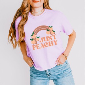 Simply Sage Market Just Peachy Rainbow Boxy Crop Top - 1 of 4