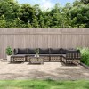 vidaXL Patio Furniture Set 9 Piece Modular Sofa with Cushions Anthracite Poly Rattan Sturdy Steel Frame - 2 of 4