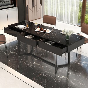 Particle Board and MDF Computer Desk with Y-Shaped Metal Legs - 1 of 4