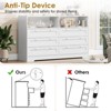 Homhougo Dresser for Bedroom, Large Dresser with 6 Drawer, 55 Inch Tv Stand Dressers, Wide Dressers & Chests of Drawers White - 3 of 4