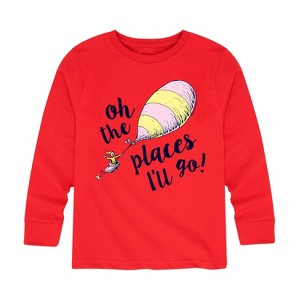 Boys' - Dr. Seuss - Oh! The Places I'll Go Long Sleeve Graphic T-Shirt - 1 of 4