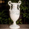 Vintage Metal Decorative Vases with Handles ¨C French Country Style Decorative Flower Container ¨C Distressed - 2 of 4