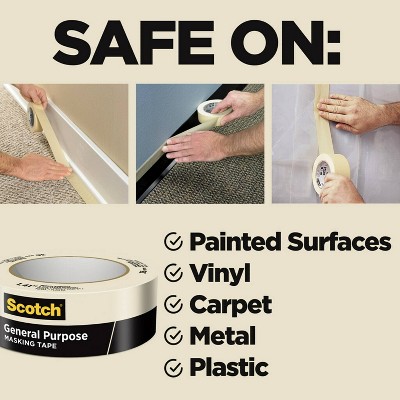 Scotch 1.88" x 60yd Beige Crepe Paper Masking Tape