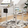 Standing Desk with Electric Height Adjustment Memory Presets and Steel Frame 40in -3irtyhousy - 3 of 4