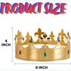 Joyfy Gold King Crown Halloween Costume Party Cosplay Props, Plastic Crown Hat for  for Kids Men Women Dress up, Play Party Accessories Decor - 2 of 4