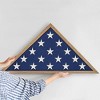 Americanflat Flag Case for Veterans - Fits a Folded 3' x 5' American Military Flag - Triangle Display with Polished Plexiglass (Barn Wood) - 3 of 4