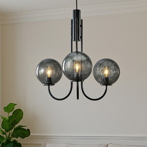 ALOADECOR Modern Glam Glass Globe Bubble Chandelier Sputnik  Hand Blown Glass Pendant Light For Living Room - 1 of 4