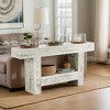 Hommoo Farmhouse Console Table With Storage Gray - 2 of 4