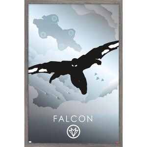 Trends International Marvel Heroic Silhouette - Falcon Framed Wall Poster Prints - 1 of 4