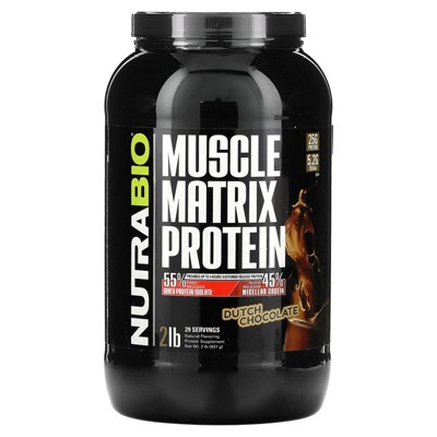NutraBio Muscle Matrix Protein, Dutch Chocolate, 2 lb (907 g)