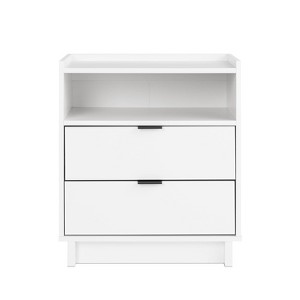 Prepac 23.75" Wide Simply Modern 2 Drawer Nightstand White - 1 of 4