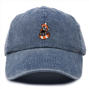 Dalix Red Panda Embroidered Cotton Dad Hat Cute Animal Adjustable Baseball Cap for Outdoor Style Womens - 1 of 4