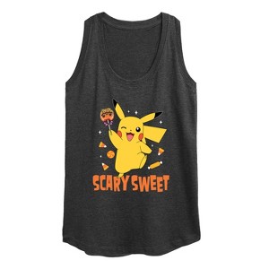 Women's - Pokémon - Pikachu Scary Sweet Graphic Racerback Tank - 1 of 4