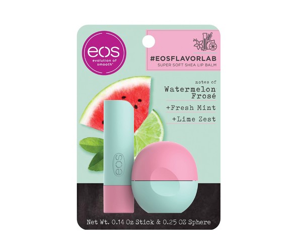 eos Flavor Lab Lip Balm Stick/Sphere - Watermelon Lime Frose' - 0.39oz