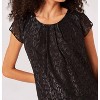 Women's Animal Print Lurex Tulip Sleeve Top - APRICOT - 3 of 4