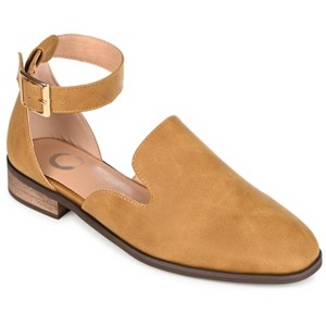 Journee Collection Womens Loreta Buckle Square Toe Loafer Flats - 1 of 4