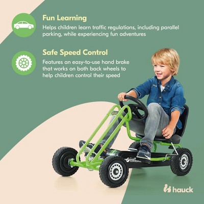 Green Ergonomic Pedal Ride-On Go Kart for Kids