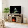 Farmhouse TV Stand, TV Stand Fireplace, TV Stand For 65 Inch TV, With Open Shelves And Closed Cabinets-Cuddlewood - 2 of 4