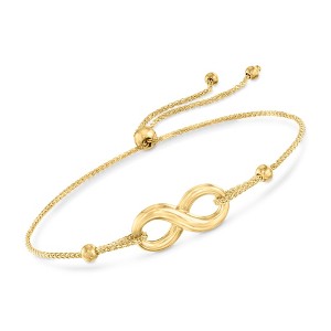 Ross-Simons 14kt Yellow Gold Infinity Symbol Bolo Bracelet Size - 1 of 4