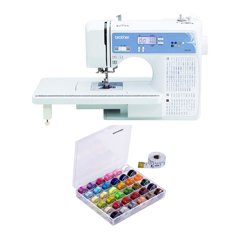 Brother XR9550 Sewing and Quilting Machine (White) with 36-Piece Bobbins Bundle, 3 of 4