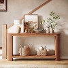 Lantine 63" Long Solid Wood Console Table, Farmhouse 2-Tier Narrow Sofa Entryway Table for Living Room, Hallway, Easy Assembly - 4 of 4