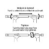 50" to 86" Rustproof Aluminum Shower Curtain Tension Rod, White - 3 of 4