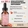 B Beworth Magnesium Glycinate Liquid Supplement with Calcium, Potassium, Vitamin, Zinc - Support Relaxation, Energy and Bowel Health - 2 Fl.oz - 3 of 4