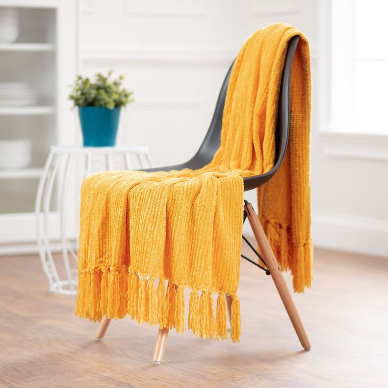 Chanasya Chenille Knit Textured Decorative Throw Blanket, 2 of 7