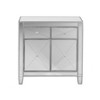 HomeRoots Glamorous Mirrored Bling Two Door Storage Accent Cabinet - 2 of 3