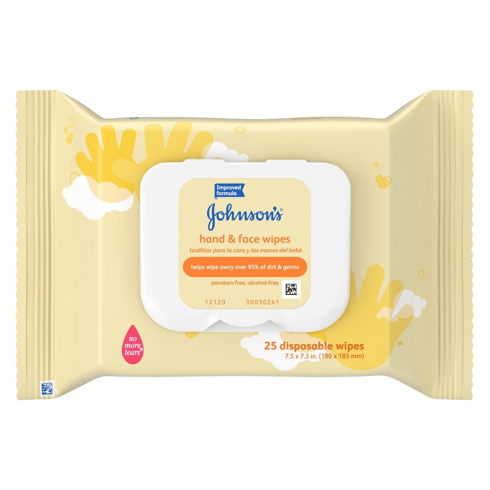 UPC 381371027651 product image for Johnson's Hand and Face Wipes - 25 ct | upcitemdb.com