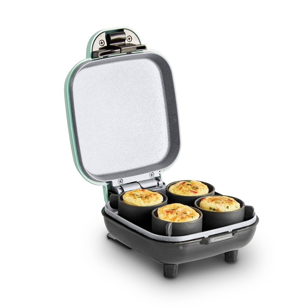 Dash Egg Bite Maker - Aqua: 4-Egg Cooker, Electric Egg Cooker, Dishwasher-Safe Parts, 420W, Aluminum & Plastic