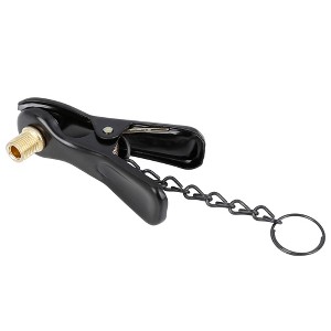 Unique Bargains Metal Pump Inflator Clip Valve for Bike Black - 1 of 3