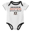 NHL Anaheim Ducks Infant Girls' 3pk Bodysuits - 2 of 4