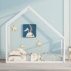 YOOCOZZ Kids' Twin Size House-Shaped Metal Bed Frame with Roof Design - White - 2 of 4