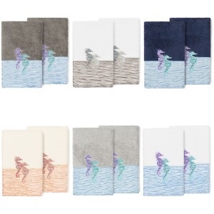 Linum Home Textiles 100% Turkish Cotton SOFIA Embellished Towel Set - 1 of 3