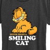 Women's - Garfield - Never Trust Smiling Cat Short Sleeve Graphic T-Shirt - 2 of 4