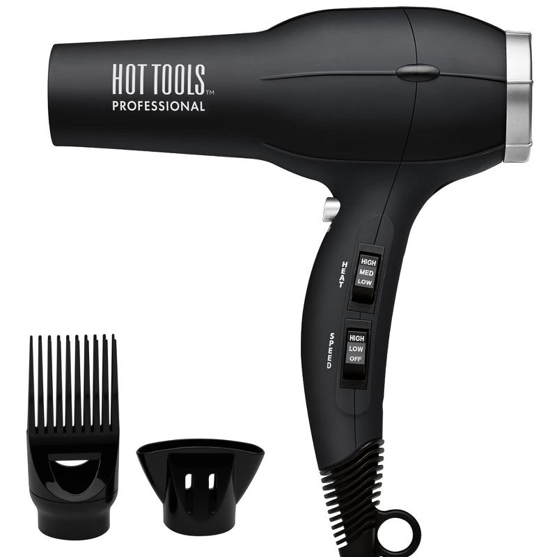 Hot Tools Pro Artist 1875W Turbo Ionic Dryer Lightweight | Smooth, Frizz Free Blowouts (Black)  Lite - Model 1023, 1 of 7