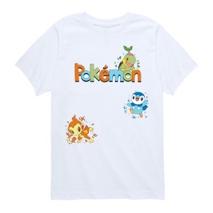 Boys' - Pokémon - Gen 4 Turtwig, Piplup, Chimchar Short Sleeve Graphic T-Shirt - 1 of 4