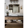 CLAXY Farmhouse 3 Light Mason Jar Bathroom Vanity Lighting Wood and Glass - 3 of 4