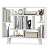 Yukimo Geometric Bookcase with Anti-Tipping Kit and Storage Shelving Unit, 35.5" x 8.5" x 29.5", Black & White - 4 of 4
