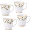 Noritake Holly and Berry Gold Set of 4 Accent Mugs - 3 of 4
