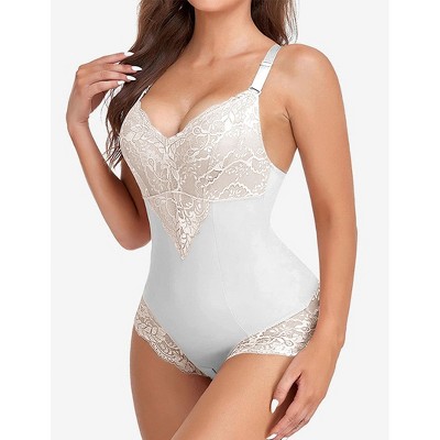 Women's Tummy Control Bodysuit Lace Shaping Seamless Underwear Slimming Hip Lift