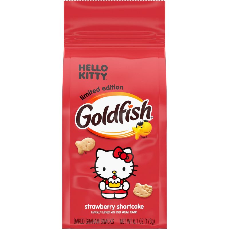 Pepperidge Farm Goldfish Grahams Hello Kitty Strawberry Shortcake Snack Crackers - 6.1oz, 1 of 14